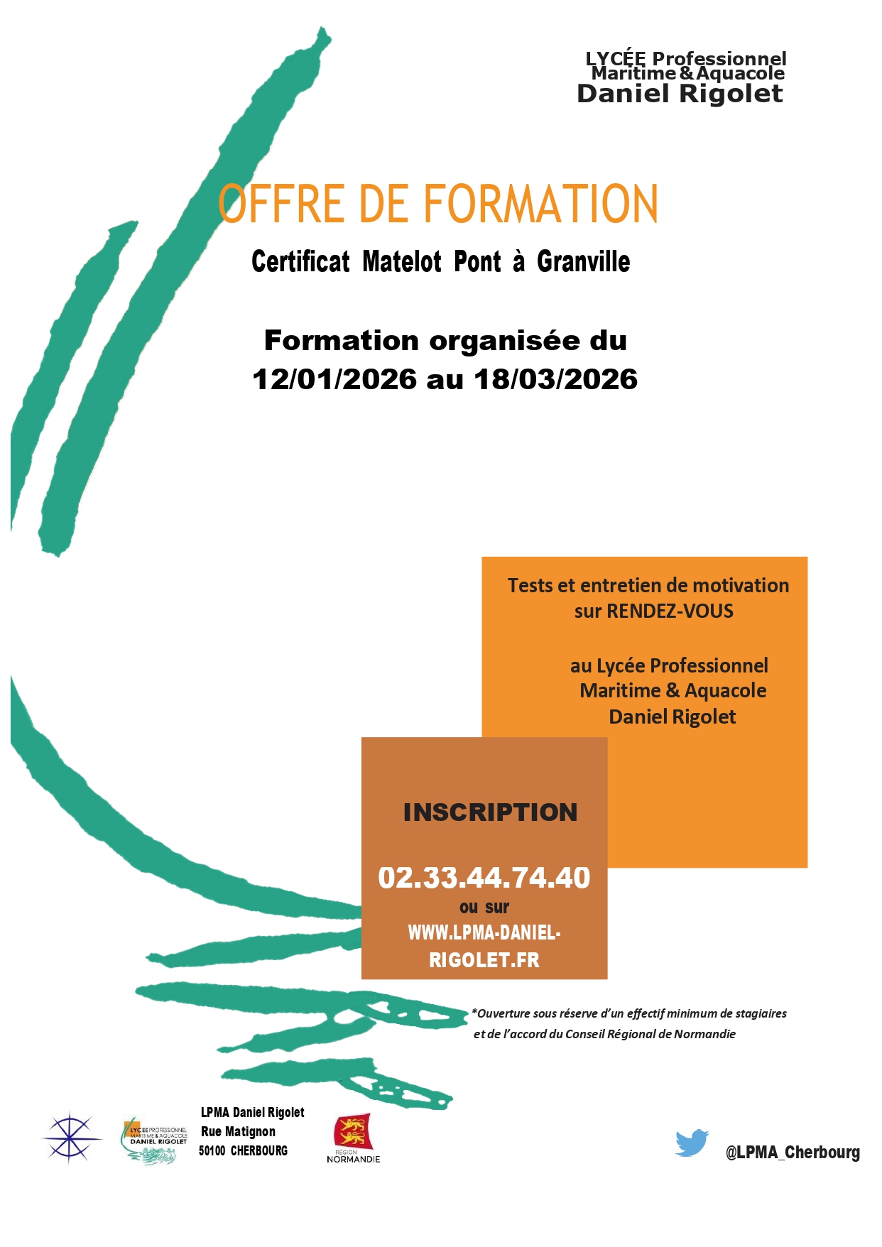 AFFICHE RECRUTEMENT CMP GRANVILLE 2026
